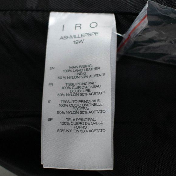 IRO Ashville Snake Embossed Leather Moto Jacket - Picture 5 of 9